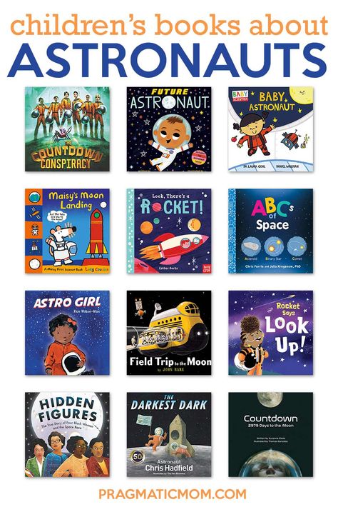 Books for Kids Who Admire Astronauts! | Pragmatic Mom #STEM #Astronauts #Apollo14 Space Books For Kids, Math Picture Books, Solar System Activities, Easy Chapter Books, Childrens Book Shelves, Library Themes, Space Unit, Space Books, Book Giveaway