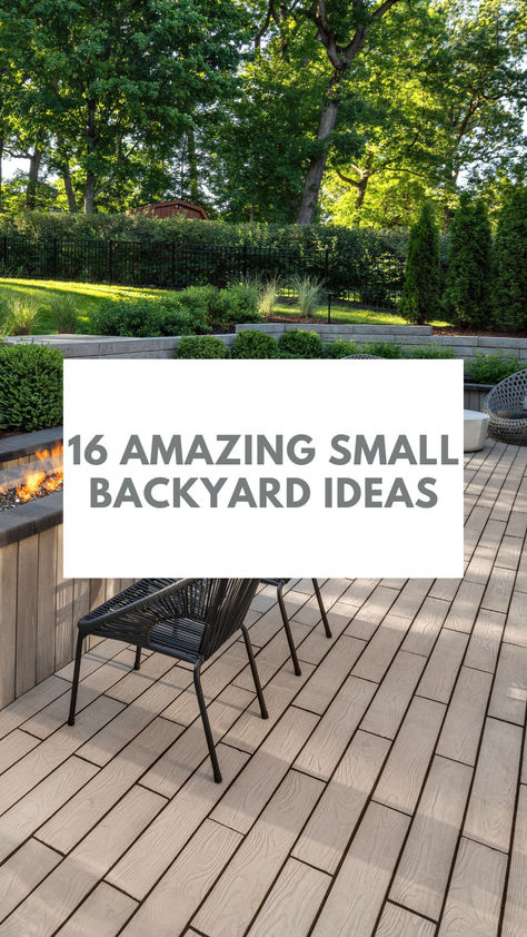 Working with a small backyard? Don't worry! Techo-Bloc has conjured up 16 amazing small backyard ideas that will transform your outdoor space, no matter the size! Small Backyard With Deck, Backyard Herb Garden Ideas, Small Backyard Patio Designs, Craftsman Backyard, Backyard Ambiance, Backyard Herb Garden, Concrete Backyard, Fun Backyard, Yard Ideas Backyard