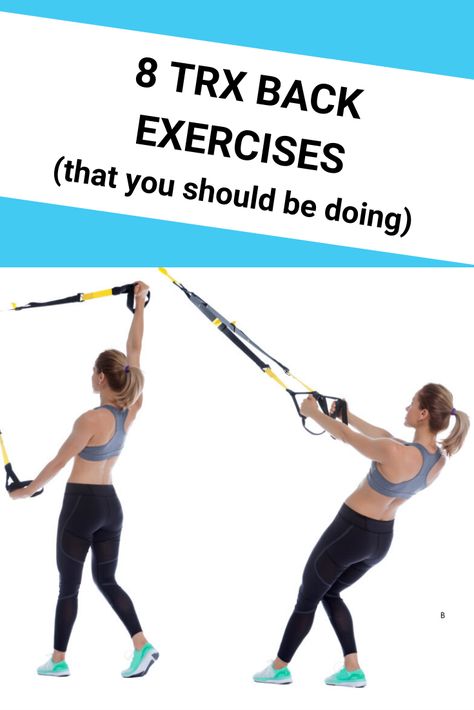 8 Awesome TRX back exercises for strength, toning and fat burning. Do this upper body workout routine at home, at the park, or anywhere. Includes lower back stretch, and exercises to strengthen your lower, mid and upper back. Beginners TRX workouts for women and for men to work arms and back. #workoutsforwomen #workoutsformen #workoutsforbeginners #exercises #upperbodyworkout Trx Back Exercises, Trx Workouts For Women, Suspension Workout, Stretch Your Back, Trx Exercises, Trx Suspension, Reformer Pilates, Trx Workouts, Suspension Training