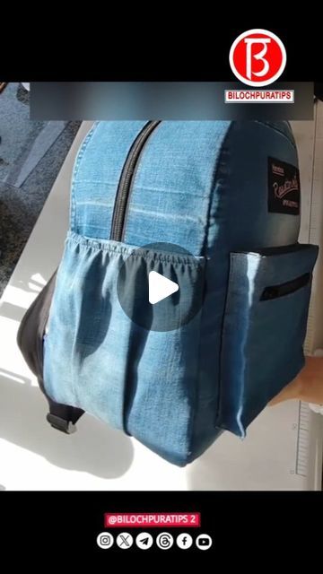 Diy Bags, Couture, Diy Backpack Tutorial, Mochila Jeans, Backpack Tutorial, Bags Patterns, Worn Jeans, Costura Fashion, Diy Backpack