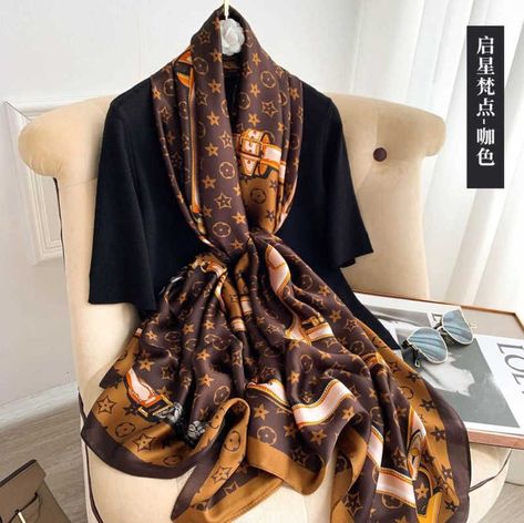 Winter Aesthetics, Winter Fashion Women, Yarn Scarf, Luxury Silk Scarves, Scarf Autumn, Boho Scarf, Designer Silk Scarves, Long Silk Scarf, Designer Scarf