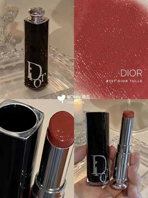 This hydrating and volumizing formula adorns lips with a veil of color and spectacular shine In catwalk-inspired shades Leave lips soft and sexy A Dior Addict lipstick for up to 24 hours of hydration and up to six hours of color and shine, in a refillable couture case Composed with jasmine wax and plum oil, Dior Addict Shine Lipstick delivers up to 24-hour hydration and up to six hours of radiant color. Dior Addict Shine Lipstick, Dior Addict Lipstick, Alat Makeup, Dior Lipstick, Shine Lipstick, Makeup Accesories, Beauty Natural Products, Makeup Needs, Dior Makeup