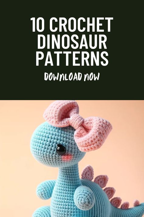 Explore an adorable collection of crochet dinosaur patterns perfect for creating playful and unique gifts. Ideal for crochet enthusiasts of all skill levels, these patterns bring your favorite prehistoric creatures to life. Craft charming dinosaurs that will delight kids and adults alike, adding a fun and creative touch to your crochet projects. Amigurumi Patterns, Crochet Stuffed Dinosaur Free Pattern, Crochet Dinosaur Pillow Pattern Free, Velociraptor Crochet Pattern Free, Crochet Stegosaurus Free Pattern, Free Dino Crochet Pattern, Dinosaur Free Crochet Pattern, Amigurumi Free Pattern Dinosaur, Crochet Brontosaurus Patterns Free