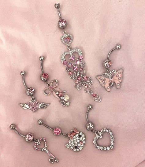 Belly Button Piercing Rings, Cute Belly Rings, Bellybutton Piercings, Belly Button Piercing Jewelry, Belly Piercing Jewelry, Belly Piercing Ring, Hello Kitty Jewelry, Belly Button Jewelry, Cute Piercings