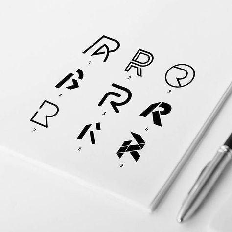 Letter R concepts - Type Gang Type Logo Design Inspiration, Logo Design With Letters, X Design Logo, Th Logo Design, Rd Logo Design, T Logo Design Letter, R Logo Design Letter, Letter R Design, Y Logo Design