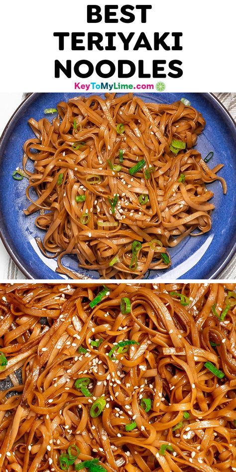 Essen, Teriyaki Noodles Recipe, Bbq Favorites, Teriyaki Chicken Noodles, Teriyaki Noodles, Noodle Dinner, Rice Noodle Recipes, Lo Mein Recipes, Asian Noodle Recipes