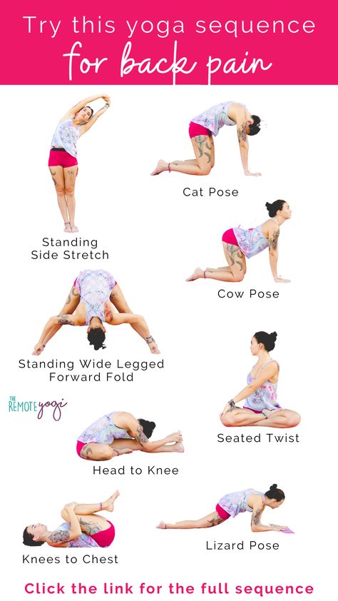 Lower Back Pain Stretches, Mid Back Pain, Yoga Poses For Back, Middle Back Pain, Latihan Yoga, Back Stretches For Pain, Lower Back Pain Exercises, Back Pain Remedies, Yoga For Back Pain