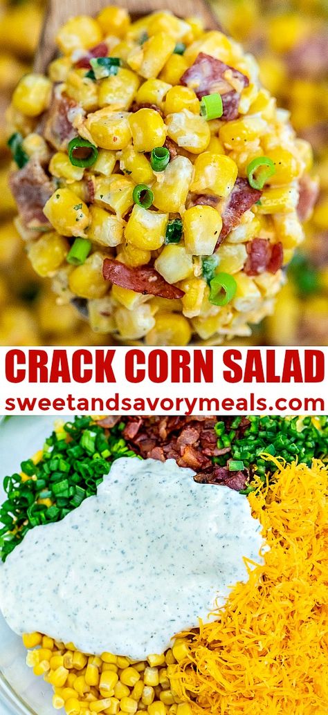 Salad With Ranch Dressing, Salad With Ranch, Quick Side Dish, Resep Salad, Quick Side Dishes, Summer Corn, Corn Salad, Corn Recipes, Think Food