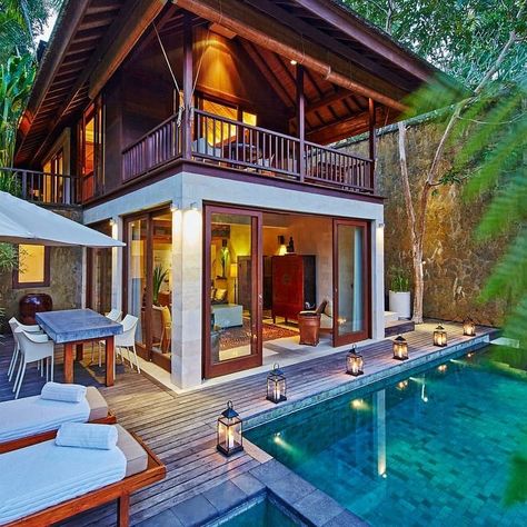 Bali Style Home, Hut House, Tropical House Design, Bali House, Tropical Architecture, Rest House, Bamboo House, Resort Design, Tropical House