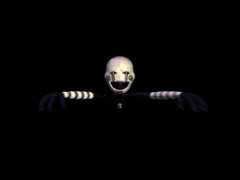 Marionette/The Puppet Fnaf Gif, Puppet Fnaf, Fnaf Jumpscares, The Marionette, Scary Games, Animatronic Fnaf, Freddy Fazbear, Photo Caption, Fnaf Characters