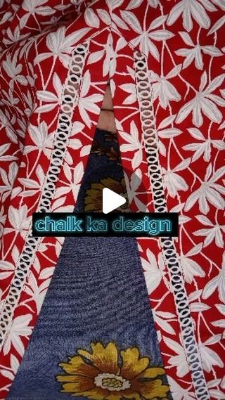 Artful stitches on Instagram: "Chalk design with joint lace watch full video on my YouTube channel" Chalk Lace Design, Kurti Chalk Design, Chalk Design For Kurti, Lace Design On Suits, Lace Designs On Suits, Chalk Designs, Paintings Nature, Kurti Styles, Book Crafts Diy