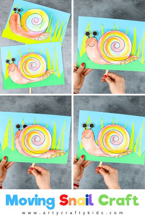 Play snail peek-a-boo with this fun and easy interactive snail craft for kids. This easy bug craft for kids is a lovely way to encourage learning on the topic of mini-beasts Kindergarden Art, Spring Kids Art, Snail Cards, Bug Craft, Pop Up Christmas Cards, Card Making Ideas Easy, Snail Craft, Summertime Crafts, Diy Candles Scented