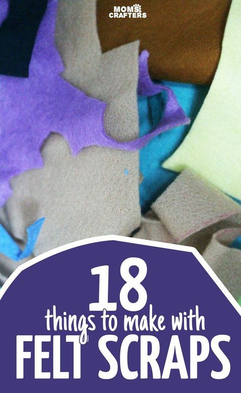 Don't throw away your felt scraps! These 18 cool things to make with felt scraps include a variety of easy felt crafts that can also be made from sampler packs. Click to see eighteen cool crafts for kids, teens, and adults. Amigurumi Patterns, Tela, Things To Make With Fleece Fabric, Things To Make With Felt, Felt Scraps, Cool Crafts For Kids, Easy Felt Crafts, Kule Ting, Cool Crafts