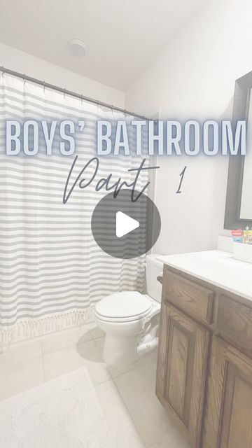 Maddie Winchester l DIY + Home on Instagram: "🚽 I’m so excited to get this bathroom started! •Will anyone in the house care as much as I do about it? No. •Will it be clean + pretty everyday? Also, no. 💪🏼 But, I’m so pumped! 🛁 Bathroom makeover on a budget! 👉🏼 Follow @winchester_woodcrafts to see how it all turns out" Aesthetic Kids Bathroom, Boys Bathroom Ideas Toddler, Teen Boys Bathroom Ideas, Man Bathroom Ideas, Boys Bathroom Ideas Kid, Teen Boys Bathroom, Small Kids Bathroom Ideas, Teen Boy Bathroom Ideas, Boys Bathroom Ideas Teenagers