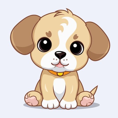 Patchwork, Puppy Art Cute, Cute Puppy Cartoon Drawings, Puppies Drawing Cute, Dog Images Drawing, Dog Art Cartoon, Cartoon Dogs Cute, Dog Painting Ideas Easy, Animated Dogs Cartoon