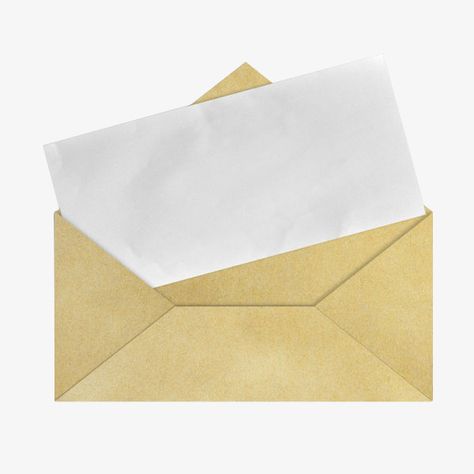Envelope Png Aesthetic, Yellow Scrapbook, Old Envelope, Envelope Png, Envelope Vintage, Yellow Png, Letter Png, Vintage Envelope, Yellow Envelope