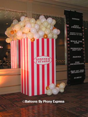 Phony Express Hollywood Awards Night Deco Cinema, Hollywood Birthday Parties, Hollywood Birthday, Hollywood Night, Hollywood Party Theme, Prom Themes, Movie Themed Party, Dance Themes, At The Movies