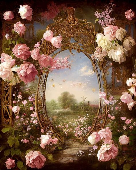 I Use AI To Explore My Dream World And Here Are 69 Of Most Beautiful Images | Bored Panda Mirror Mirror On The Wall, Most Beautiful Images, Mirror On The Wall, Fairytale Art, Ethereal Art, Dreamy Art, Jolie Photo, Sleeve Tattoo, Mirror Mirror