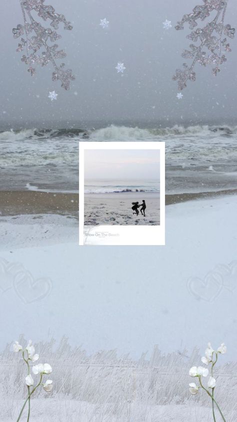 Snow on the Beach ❄️🌨️🏖️ #snowonthebeach #snowonthebeachmidnights #collageartwork #aesthetic #aestheticmoodboard #taylorswift #lyrics Lana Del Rey, Snow On The Beach Aesthetic, Snow On The Beach Taylor, On The Beach Aesthetic, The Beach Aesthetic, Snow On The Beach, Lana Del Rey Love, Winter Beach, Collage Board