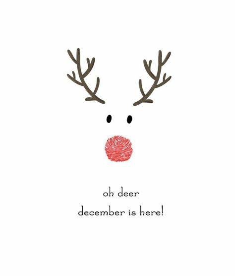 Hello December | Winter Christmas Crafts, Natal, Watercolour Art, December Winter, Nova Godina, Hello December, Oh Deer, Christmas Aesthetic, Aesthetic Room Decor