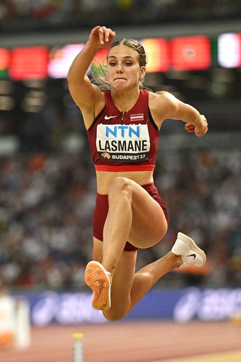 Rüta Kate Lasmane (Estonia) • 2023 World Athletics Championships (Budapest) ⭐ Triple Jump, Athletes Triple Jump, World Athletics, Athletic Girls, Human Poses, Sporty Girls, National Championship, Action Poses, Parkour, Female Athletes