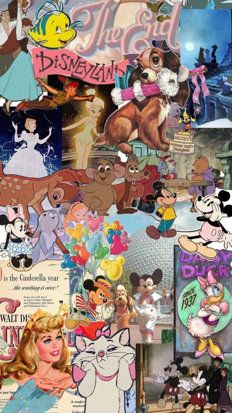 Old Disney, Disney Illustration, Cute Disney Outfits, Disney Background, Disney Collage, Cute Disney Pictures, Disney Phone Wallpaper, Pinturas Disney, Disney Aesthetic