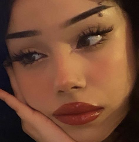 Make Up, Close Up, A Woman, Makeup, Red