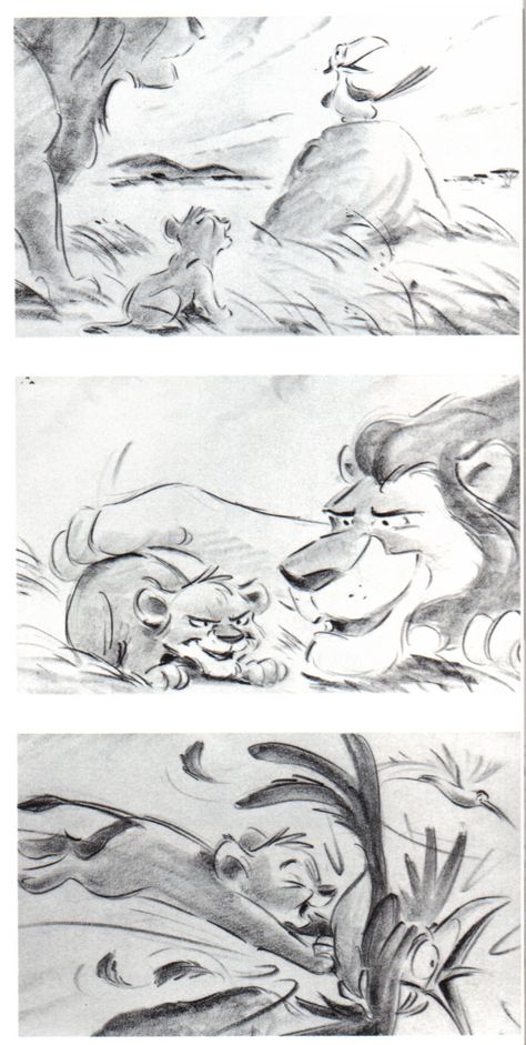 Lion King storyboard Disney Storyboard, Lion King 1994, Storyboard Examples, Storyboard Design, Storyboard Drawing, Lion King Story, The Lion King 1994, Storyboard Illustration, Animation Storyboard