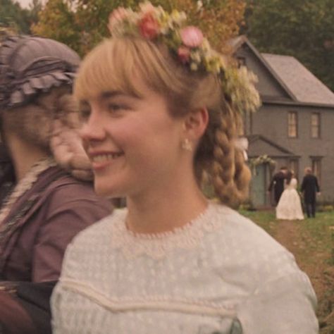 Flowers, Hair, Amy March, Greta Gerwig, Little Women, Period, A Woman