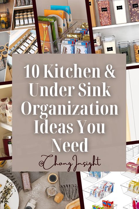 10 Kitchen Under Sink and Drawers Storage Organization Ideas Under Laundry Sink Organization, Storage Under Kitchen Sink, Under The Kitchen Sink Storage Ideas, Sink Drawer Organization, Undersink Organizing Kitchen Ideas, Undersink Organization Bathroom, Organizing Under Kitchen Sink, Under Sink Kitchen Organization, Under Sink Organization Kitchen