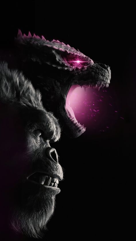 Godzilla X Kong The New Empire 12k Dolby Poster Empire Aesthetic, Empire Wallpaper, Godzilla X Kong, Japanese Art Samurai, King Kong Vs Godzilla, Kong Godzilla, King Kong Art, Godzilla Wallpaper, Robert Downey Jr Iron Man