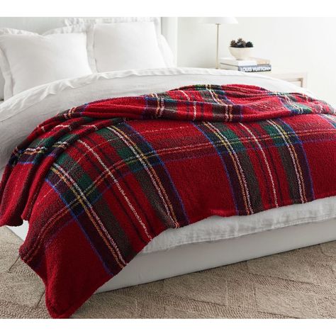 New Pottery Barn Cozy Stewart Blanket Color: Red Size: Full/Queen From Pottery Barn: "There Are Just Certain Color Pairings That Have Us Ready For Sweaters And Cider. A Tribute To Classic Tartan Prints, We Reimagined This Timeless Design To Work With Any Style. Adding A Merry Mix To Your Seasonal Bedding, It Has A Cozy And Comfortable Feel You’ll Want To Be Tucked Into Night After Night. Product Details Construction Made Of 100% Polyester. Yarn-Dyed Fiber Has Incredibly Rich Color That Holds Its Pottery Barn Christmas Decor, Cozy Winter Decor, Pottery Barn Christmas, Pottery Barn Bedding, Striped Throw Blanket, Plaid Christmas Decor, Queen Blanket, Faux Fur Throw Blanket, Christmas Room Decor