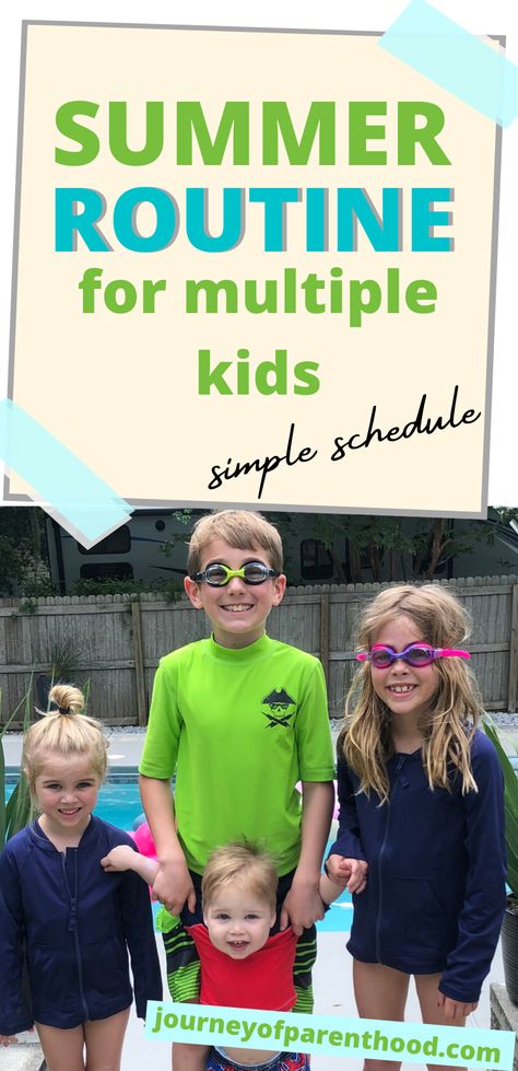 Daily Summer Schedule, Summer Schedule For Kids, Kids Summer Schedule, Surviving Summer, Daily Schedule Kids, Summer Routine, Mom Of Four, A Daily Routine, Summer Schedule