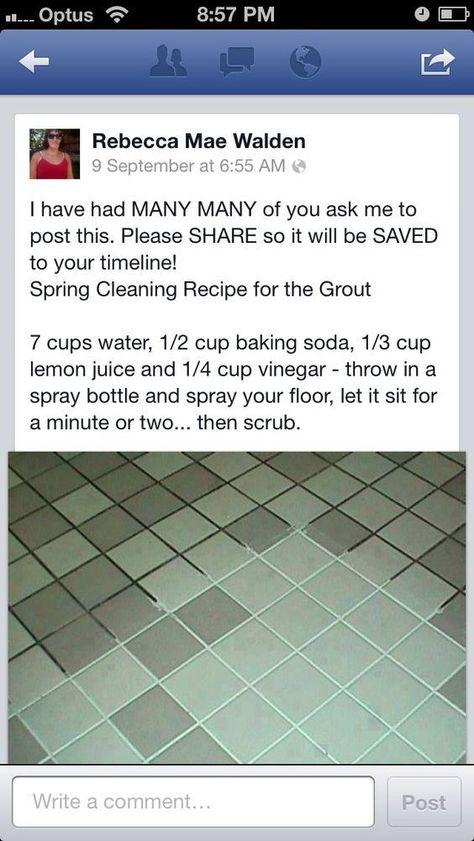 Cleaning Recipes, Household Cleaning Tips, 1000 Lifehacks, Hemma Diy, Grout Cleaner, Diy Cleaners, Cleaners Homemade, Simple Life Hacks, Kitchen Floor