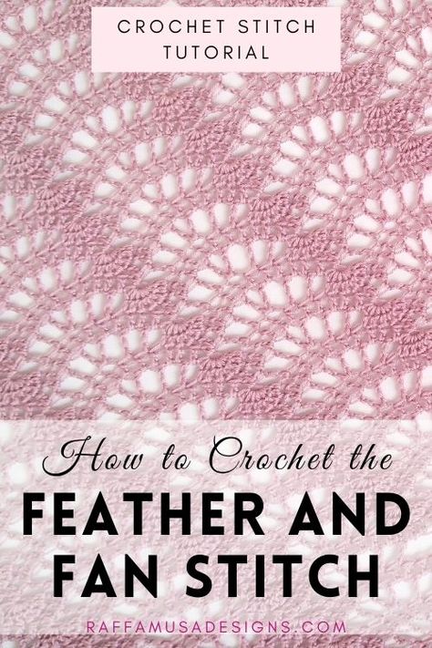 How to Crochet the Feather and Fan Stitch – Free Tutorial Amigurumi Patterns, Crochet Stitches Lace, Crotchet Stitches, Lace Lanterns, Crochet Feather, Crochet Cowl Free Pattern, Crochet Shawl Free, Crochet Lace Shawl, Feather Stitch