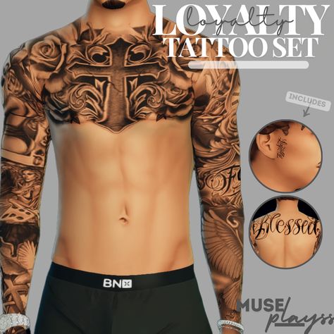 Sims 4 Male, Loyalty Tattoo, Male Sims, Sims 4 Male Clothes, Sims 4 Tattoos, Makeup Cc, Play Sims 4, Tumblr Sims 4, Play Sims