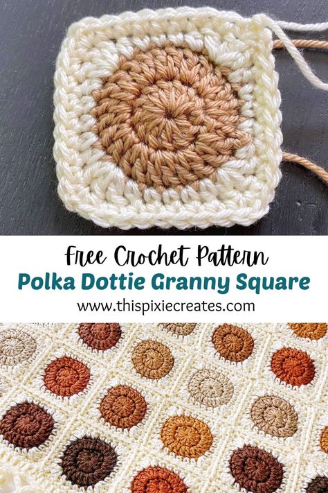 Learn to crochet the easy Polka Dottie Granny Square. It's perfect for using up scrap yarn. The free crochet pattern includes written instructions, and step by step pictures. I hope you enjoy making your granny square! Patchwork, Amigurumi Patterns, Crochet Granny Square Beginner, Granny Square Pattern Free, Crochet Granny Square Tutorial, Granny Square Haken, Granny Square Tutorial, Granny Square Crochet Patterns, Granny Square Crochet Patterns Free