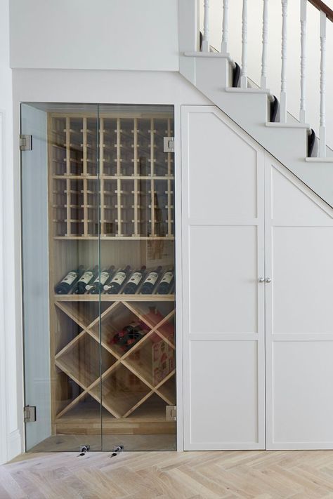 Wine Cellar Closet, Under Stairs Ideas, Under Stairs Wine Cellar, Room Under Stairs, Bloxburg Basement, Under Stairs Storage, Stairs Renovation, Stairs Storage, Wine Closet