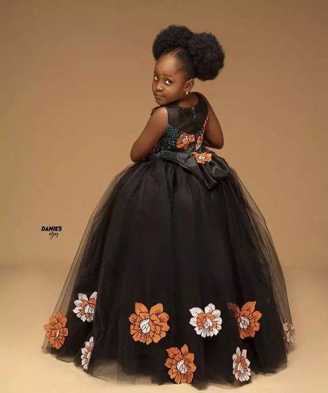 Ball Gown Dresses For Children, Baby Ankara Dress, Style For Kids Girls Outfit Ankara, Ankara Gown For Kids Girl, Children Gown Styles Ankara, Children's Gown Styles, Children Ball Gown Styles, Kids Ankara Gown Styles, Ankara Gown Styles For Kids