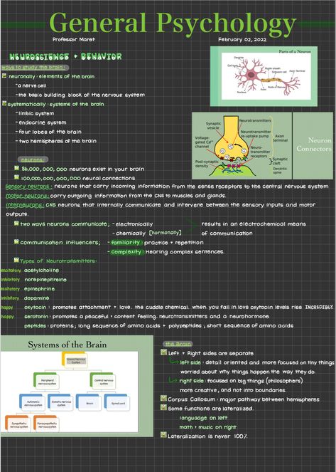 Neurotransmitters Notes, Neurons Notes, Psychology Notes College Study, Psychiatry Notes, Psychology Aesthetic Notes, Psychology Notes College, Psychology Notes Aesthetic, Neuroscience Notes, Clinical Psychology Student