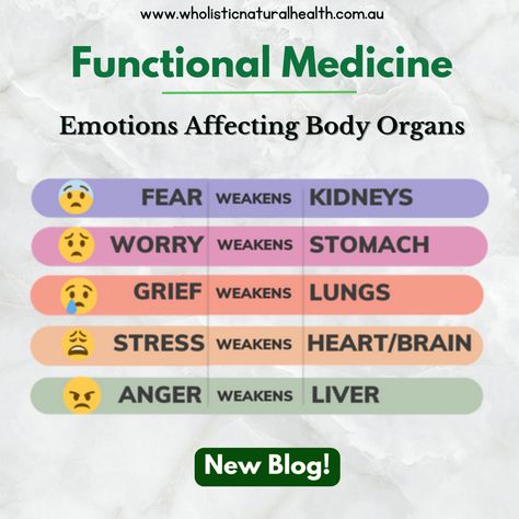 The relationship between emotions affecting organs is well-known in Chinese medicine and Functional Medicine. Emotional stress is frequently linked to physical trauma to the body. So in this blog, we talk about it in more depth. Click the link to read more! #functionalmedicine #health #wellness #holistichealth #holistic #rootcause #healthandwellness #emotions #feelings #fear #worry #grief #stress #anger #kidneys #ears #bladder #spleen #newblog #blog #newblogpost #blogpost Emotions Affect Organs, Organs And Emotions, Emotional Depth, Sweat Gland, The Dating Divas, Body Mind Spirit, Energy Medicine, Anger Issues, Body Organs