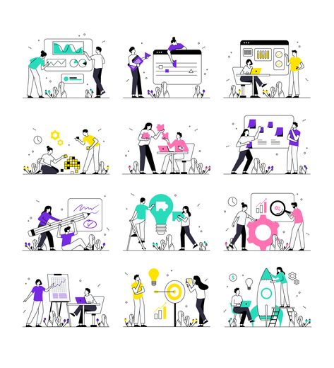 Google Illustration, Strategy Illustration, Scenes Illustration, Help Illustration, Doodle People, Animation Stop Motion, Unique Illustration, Flat Design Illustration, Employer Branding