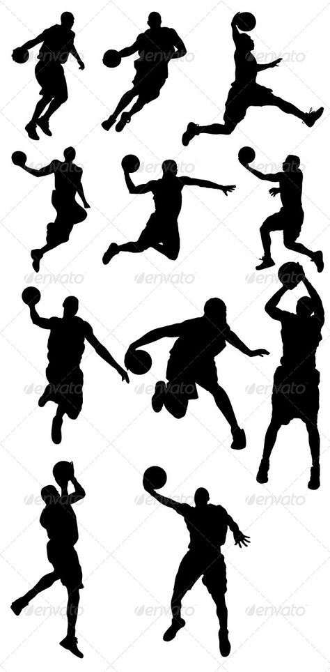 Basketball Players Silhouettes Patchwork, Gera, Basketball Silhouette Designs, Basketball Sillouhette, Sports Silhouettes, 2024 Celebration, Baby Afro, Silhouette Sport, Basketball Drawings