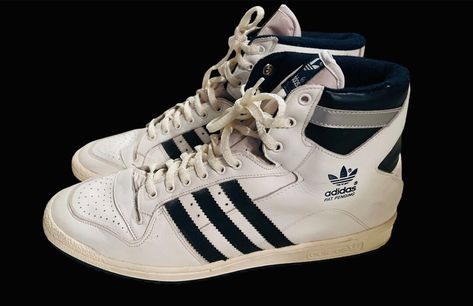 Vintage Adidas Decade Basketball Boots Hi Top Leather Original Trainers 80's 423 - Etsy Adidas Shoes Women Outfit Casual, Jordan Woman, Adidas Platform Sneakers, High Sneakers Women, Retro Sneakers Women, Dc Shoes Women, 1980s Shoes, Casual White Sneakers, 80s Shoes