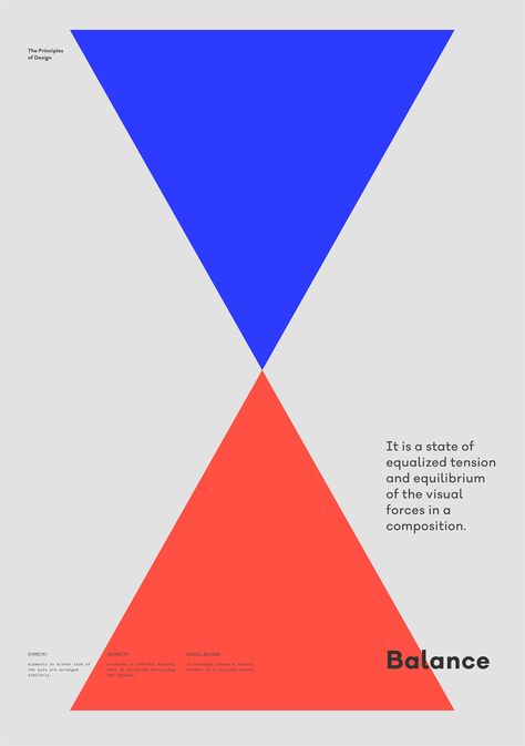 Balance – The Principles of Design poster serie by Gen Design Studio #poster #minimal Symmetry In Design, Triangle Composition Design, Symmetrical Poster, Balance Design Principle, Balance Poster Design, Symmetrical Balance Design, Principles Of Design Balance, Principles Of Art Balance, Mirror Poster