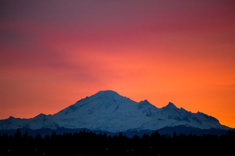 mountains, orange, and sunset image Camping Hacks, Nature, Sunrise Colors, Best Of Tumblr, Best Sunset, Geocaching, Sky And Clouds, Camping Experience, Mount Rainier