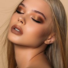 Wedding Hairstyles And Makeup, Brown Makeup Looks, Bronze Makeup Look, Warm Makeup, Golden Makeup, Bronze Eye Makeup, Make Up Gold, Gold Makeup Looks, Wedding Makeup For Brown Eyes