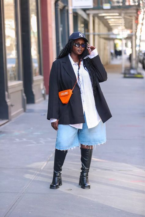 By Anthropologie Sweetheart … curated on LTK Blazer Outfits Street Style, Glasses Prada, Prada Hat, Asos Boots, Falling Behind, Blazer Street Style, Denim Street Style, Tomboy Chic, Winter Fashion Outfits Casual