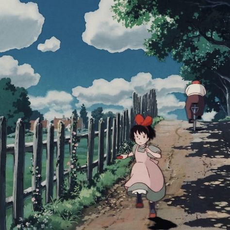 Hayao Miyazaki, Kawaii, 90s Retro Aesthetic, Kiki Dress, Ghibli Films, Kiki’s Delivery Service, Kiki's Delivery Service, Childhood Movies, Studio Ghibli Movies