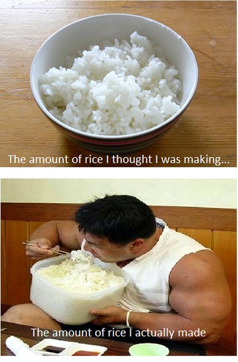 Dinner for tonight just turned into dinner for the next week. - Imgur Essen, Humour, Asian Jokes, Asian Problems, Dried Rice, Making Rice, Asian Humor, Celebrity Yearbook Photos, Filipino Funny